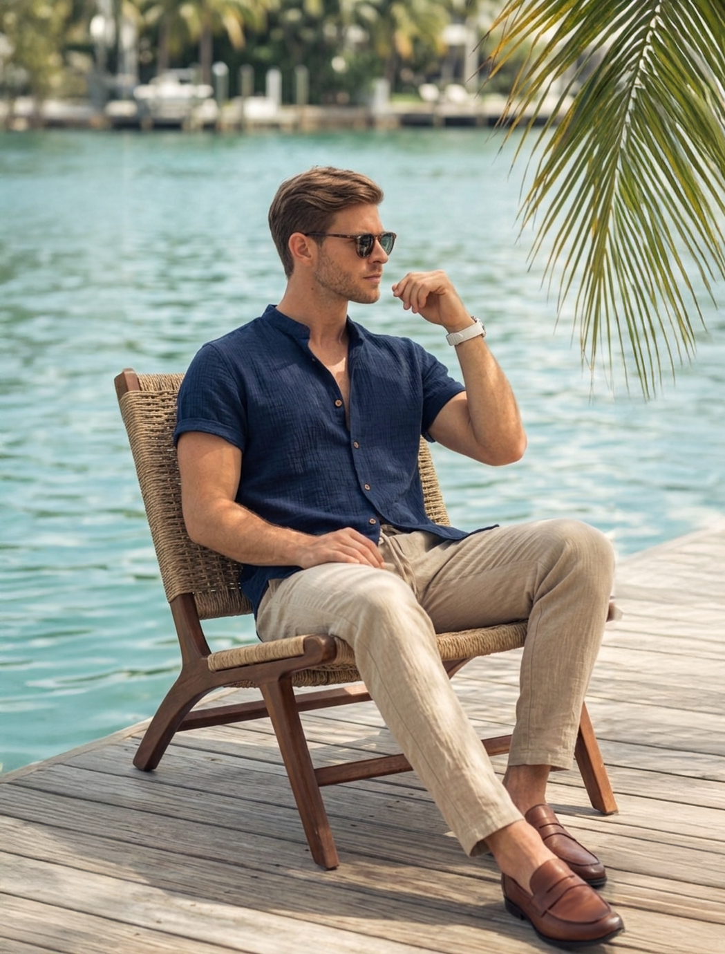 Sorrento Textured Cotton Button-Up Shirt