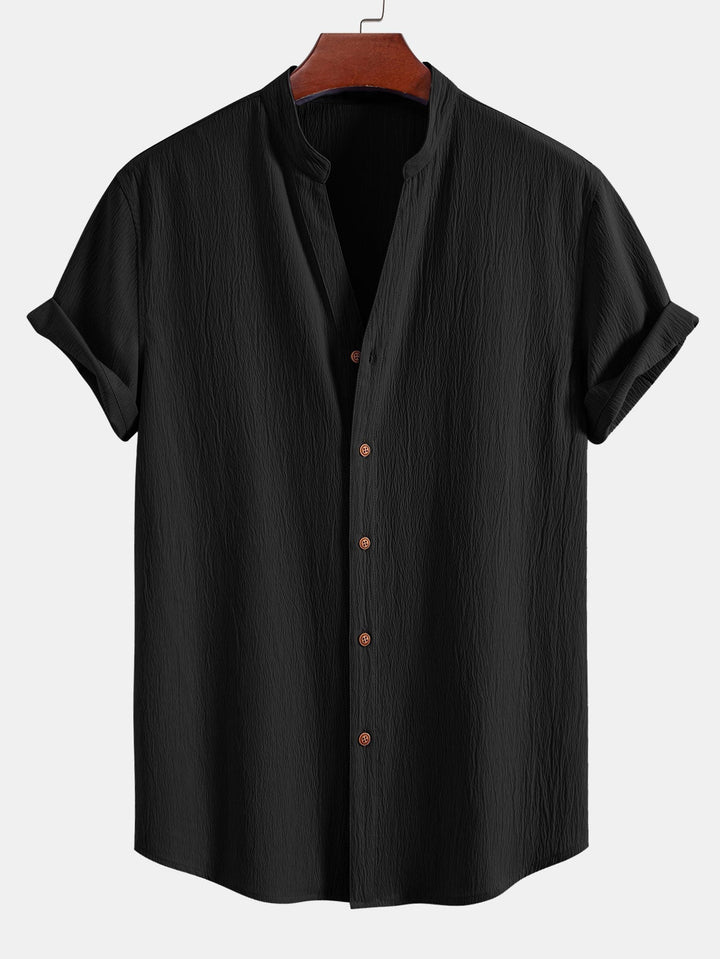 Sorrento Textured Cotton Button-Up Shirt