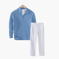 Garda Cable Knit Sweater Trouser Set