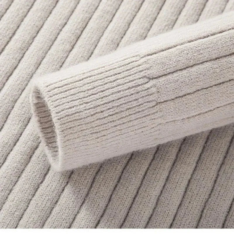 Meribel Ribbed High Neck Half-Zip Sweater